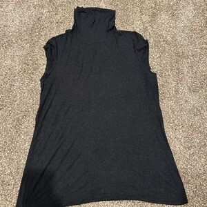 CAbi Black Sleeveless Turtleneck Top